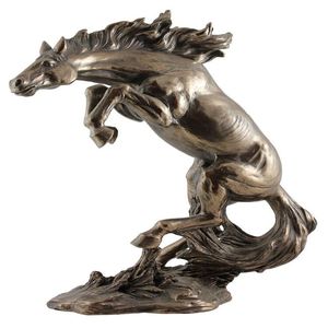 Escultura decorativa de caballo de aluminio fundido, figura de gallo noble, adorno metálico de animal para interiores elegantes - Product Image 6
