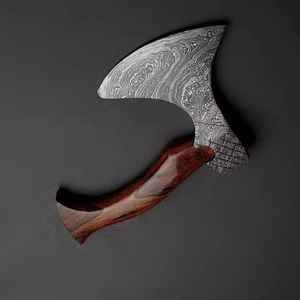 Hacha Vikinga de Acero Damasco de Alta Calidad, Hecha a Mano, para Uso Industrial y Bricolaje, Cortador de Pizza, para Cortar Madera al Aire Libre, Venta al por Mayor - Product Image 3