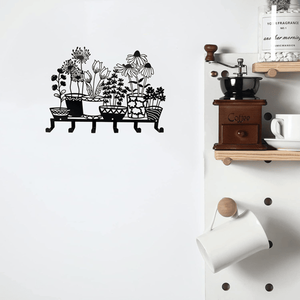 CIFbuy Appendiabiti da Parete a 6 Ganci Design Vaso con Portachiavi, Decorazione per la Casa, Compatibile con Servizio di Ritiro Temu su TikTok - Product Image 4