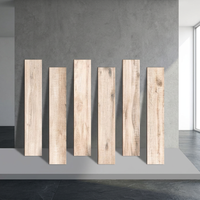 Carreaux de porcelaine imitation bois gris royal 8x48 pouces, finition brillante, résistants aux acides, antibactériens, pour une vie contemporaine