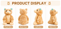 Peluche Kangourou en Velboa, Animal en Peluche Doux, Coussin Réconfortant pour Bébé, Fauna Australien Mignon, Lavable, Cadeau Personnalisé OEM