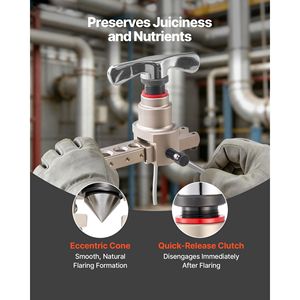 Herramienta de abocardado excéntrico de 45 grados para HVAC, para tubos de cobre y aluminio de 1/4, 3/4, 6 y 19 mm, con medidas métricas y SAE - Product Image 3