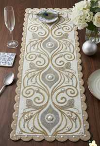 Chemin de table perlé abordable avec motif floral coloré pour salle à manger, décoration de mariage, décoration de fête et aménagement intérieur - Product Image 5