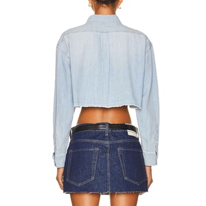 Top de Mezclilla para Mujer, Moderno, Elegante, Casual, Cómodo, Premium, Duradero, Suave, a la Moda, Único - Product Image 2