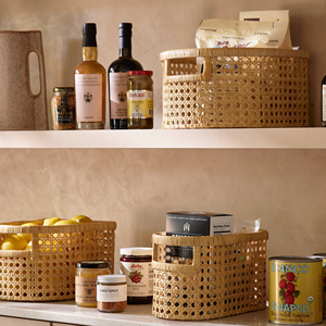 Natural Handwoven Rattan Storage Basket Rectangular <b>Open</b> Design Sustainable Home Organizer Basket Wholesale Bulk Factory Direct - Product Image 6