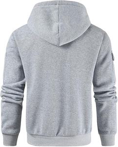 Sweat à capuche pour homme sur mesure fabriqué en usine, coupe régulière, hiver, 100% coton, polaire imperméable, poches kangourou, double couche - Product Image 5