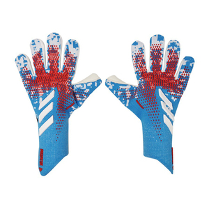 Gants de gardien de but de football, impression par sublimation, bleu, rouge, blanc, doigts entiers, antidérapants, respirants, séchage rapide, unisexe - Product Image 1