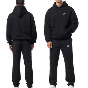 Men's Trendy Custom Hoodies Jogger Sets Cotton Fleece OEM ODM Private <b>Label</b> Streetwear Tracksuit Manufacturer Wholesale USA - Product Image 1