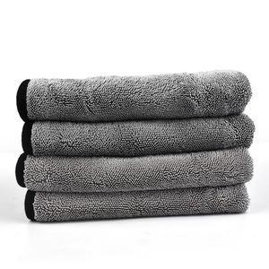 Serviette de lavage de voiture en microfibre double face 600-1200 GSM, séchage rapide, boucles torsadées, 60x90cm, chiffon <span class=keywords><strong>pas</strong></span> <span class=keywords><strong>cher</strong></span> pour le séchage et le polissage de voiture - Product Image 6