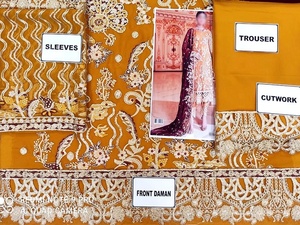 2021 Vente chaude Robe de mariée en mousseline de soie formelle brodée Salwar Kameez Style - Product Image 4