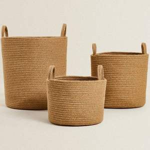 OEM Jute <b>Basket</b> Manufacturer – Custom Size Natural Fiber <b>Storage</b> <b>Basket</b> for International Buyers and Bulk Orders - Product Image 3