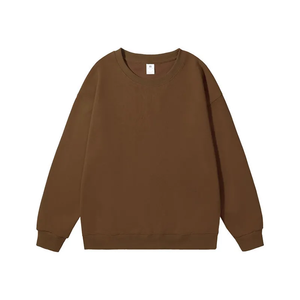 Womens Light <b>Grey</b> Solid <b>Plain</b> Crewneck Oversized Sweatshirt Long Sleeve Casual Streetwear Activewear OEM ODM Wholesale Apparel - Product Image 4