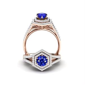 Bague en argent sterling 925 belle pierre précieuse saphir bleu naturel personnaliser la commande de bijoux en ligne maintenant à la fabrication en gros - Product Image 1