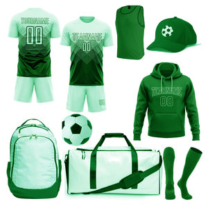 High Quality Soccer Uniform Set Sublimation Jersey Shirt White <b>Shorts</b> <b>Polyester</b> Sportswear Kit - Product Image 1