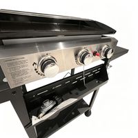 Barbecue à gaz en acier inoxydable avec table latérale pour le camping en plein air, les pique-niques et la maison - Bonnes ventes