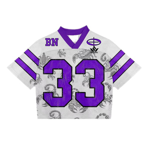 Custom American Football Jersey V-Neck Short Sleeve Sublimated 100% Polyester Adult Moisture Wicking Team Numbers - Product Image 6