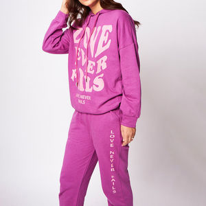 Survêtement décontracté uni pour femme, survêtement oversize avec logo pour femme, ensemble deux pièces pour l'entraînement et le jogging pour femme - Product Image 4