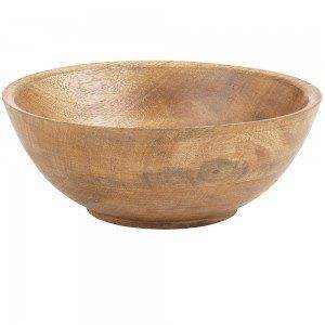 Bol de service en bois de style farmhouse pour salade, fruits, pain, pâtes, collations, table à manger, plat en bois naturel - Product Image 3