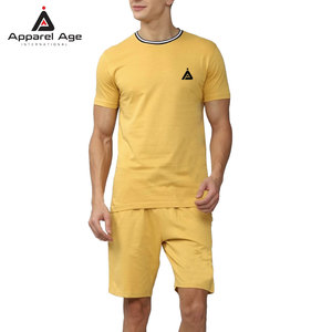 100% Cotton Breathable T-Shirt & Short <b>Set</b> Short Sleeve Lightweight Durable Men Shorts <b>Set</b> For Online Sale - Product Image 1