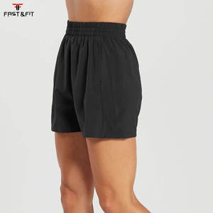 Shorts de sport pour femme de haute qualité, respirants, 100% coton, taille élastique, poches latérales, anti-exposition, pour le cyclisme et l'entraînement - Product Image 3