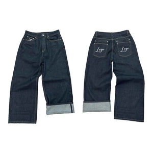 กางเกงยีนส์เดนิมผู้ชายทรงแบ็กกี้สลิมฟิต กางเกงยีนส์ผู้ชายสไตล์สตรีทแวร์ ขายส่งจากโรงงาน กางเกงคุณภาพสูง - Product Image 3