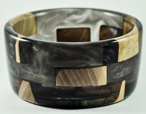 Bol en bois et résine époxy sans BPA, fait main, de luxe, fabriqué à partir de bois massif et de résine transparente pour des accessoires de cuisine élégants - Product Image 4