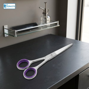 กรรไกรตัดผมสแตนเลสสั่งทำคุณภาพสูง พร้อมวงแหวนซิลิโคน สีตามสั่ง - Product Image 3