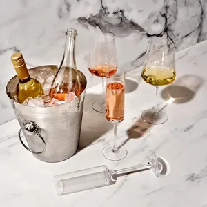 Seau à glace en acier inoxydable martelé de haute qualité, double paroi isolée, pour vin, bière, champagne, idéal pour la maison, le bar ou les fêtes - Product Image 3