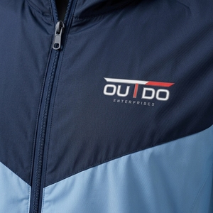เสื้อแจ็คเก็ตกันลมแบบมีฮู้ดสำหรับผู้ชายจาก OUTDO ENTERPRISES ดีไซน์สีสันตัดกัน สปอร์ต ปิดด้วยซิป เหมาะสำหรับใส่ในฤดูใบไม้ผลิและกิจกรรมกลางแจ้ง - Product Image 2