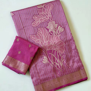 Sari en jacquard de designer Jari avec bande Meenakari et bordure Kanni – Collection Spéciale Festive - Product Image 1