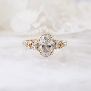 Igi/gia วงแหวนแต่งงานใส่ได้ทั้งชายและหญิงทำจากทองขาว14K เหมาะสำหรับใส่ได้ทุกเพศของขวัญงานปาร์ตี้งานครบรอบแต่งงานประดับเพชรลูกแพร์ทรงรีตัดเพชร - Product Image 2