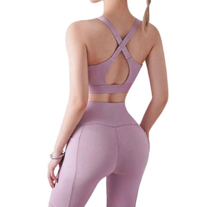 Ensemble de yoga unique pour femmes, 2 pièces, mode sportive, taille élastique, ensemble de yoga personnalisé en vente, ensemble de yoga fitness pour femmes - Product Image 4