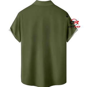 Chemise Hawaïenne Homme ORVO Sports en Tricot 100% Polyester 140g à Manches Courtes, Col Rabattu, Imprimé Numérique Papillon, Boutonnage Simple - Product Image 2
