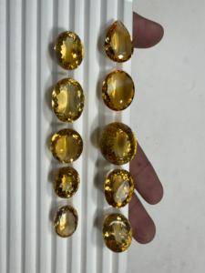 Citrine scintillante facettée pour bijoux de mode, citrine naturelle taillée pour bijoux à prix abordable - Product Image 4