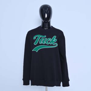 Custom printed graphic <b>black</b> sweatshirt oversized streetwear crewneck pullover high quality cotton <b>fleece</b> apparel wholesale - Product Image 1