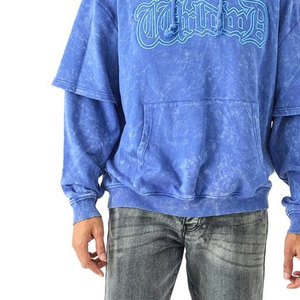 Sweat-shirt à capuche pour homme, vert fluo uni, en molleton bouclette, décontracté, pour l'automne, avec poches, coupe classique, tricoté, respirant - Product Image 5