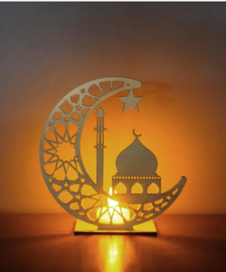 โคมไฟไม้คลาสสิกสำหรับอีดอัลฟิตรและรอมฎอน ขายส่ง เป็นมิตรกับสิ่งแวดล้อม ดีไซน์สั่งทำได้ พิมพ์แบบ Letterpress ปี 2025 - Product Image 4