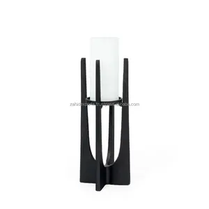 Luxury <b>Geometric</b> Metal Candle Stand with Glass <b>Shade</b> Handmade Home Decoration Modern Design Zahid Exports - Product Image 6
