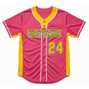 Camiseta de Béisbol y Sóftbol con Nombre y Logotipo, Ropa Deportiva Suave y Cómoda para Jugadores y Aficionados, Transpirable, Personalizada, Cuello en V, Poliéster/Algodón - Product Image 5