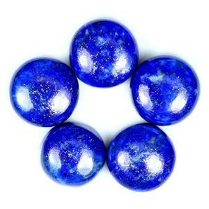 Pierres précieuses en lapis-lazuli naturel, cabochons ronds de 6 mm, pierres brutes pour la création de bijoux, cristal bleu, fournisseur en gros en vrac d'Inde - Product Image 1
