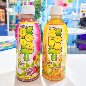 Thé noir boissons thé saveur goyave rose avec Poping Boba 350ML PET bouteille thé glacé boissons Vietnam boisson prix de gros - Product Image 6