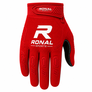 ถุงมือแข่งรถ RONAL SPORTS BMX/MOTOCROSS แบบเต็มนิ้ว ผลิตจากโพลีเอสเตอร์และผ้าฝ้าย ระบายอากาศได้ดี สำหรับทุกเพศ ปิดด้วยหัวเข็มขัด - Product Image 2