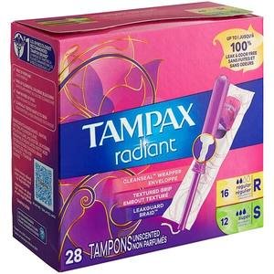 Achetez en gros des tampons Tampax Super Absorbants en coton, sans parfum, avec applicateur en carton, 20 unités x 4 paquets - Product Image 1