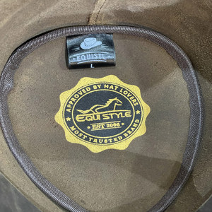 Chapeau de cowboy en cuir de vache brun, avec bande décorative, pour les fêtes, les voyages, unisexe, à large bord, vente en gros - Product Image 4