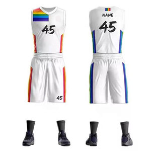 Uniformes de Baloncesto Transpirables, Conjunto de Camiseta de Baloncesto Reversible para Hombre y Mujer, Entrenamiento, Secado Rápido, Ligero - Product Image 1