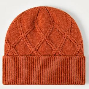 Gorro de Punto Unisex Negro Sólido con Estampado por Transferencia Térmica, 100% Acrílico, Casual de Invierno para Adultos, 58-60CM, Tejido a Mano para Exteriores - Product Image 4