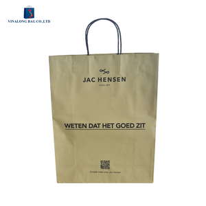 Sacs en papier personnalisés écologiques avec logo, vente en gros, emballage kraft pour le shopping, fabricant OEM, recyclables, approvisionnement en vrac - Product Image 3