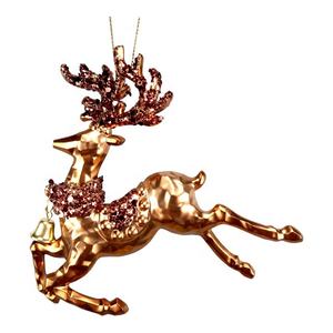 Adorno Navideño de Año Nuevo en Oferta, Acrílico con Recubrimiento de Cobre Mate, Fonógrafo 3D, Caballo Mecánico, Reno Saltando - Product Image 5