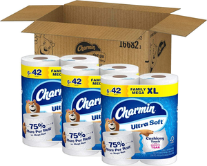 Papier toilette CharminUltra Strong Clean Touch, 30 rouleaux familiaux méga = 150 rouleaux standard - Product Image 4