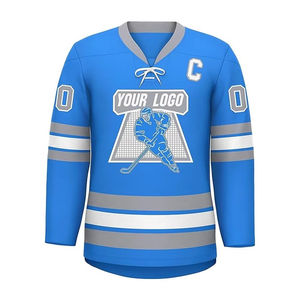 Jersey de Hockey sobre Hielo de Invierno, Impreso, Cómodo, Servicio OEM, MOQ Bajo, 100% Poliéster, Nombre del Equipo Personalizado, Totalmente Personalizable, Transpirable, para Hombre - Product Image 1